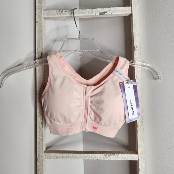SHEFIT bra NWT womens size small PINK Lounge seamless sports bra - Picture 1 of 5
